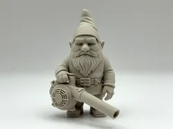 Leaf Blower Garden Gnome