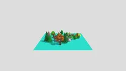 Low Poly Island Diorama Project