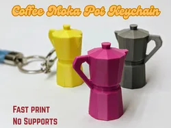 Mini Coffee Moka Pot Keychain