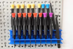 Mini-Screwdriver holder for Küpper pegboard / Mini-Schraubendreher-Halter für Küpper-Lochwand