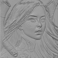 Nyx Aurion - relief sculpture