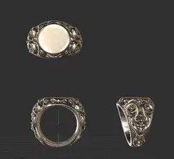 Ornate Signet Ring – 3D Printable Statement Ring with Engraved Pattern