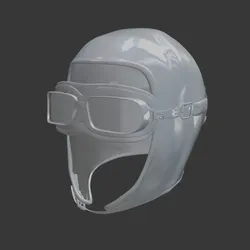 Other STL indir - Vintage Motorcycle Helmet with Goggles - Tommy7
