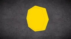 Plain Octagon Gold Coin - By Velivian Fesothe