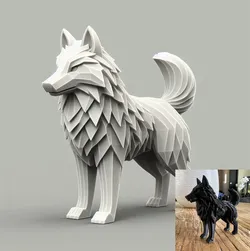 Standing Wolf