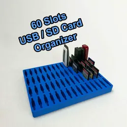 3D printer bestanden | 3MF | USB / SD Card 60 slot Organizer