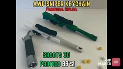 AWP Sniper Keychain FUNCTIONAL BB Blaster