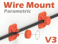 Electric Wire Wall Mount Collection V3 - 8 Variations ( Parametric )