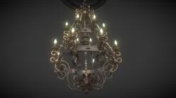 Forged chandelier 3D model