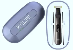 Hard case for travel that makes Philips One Blade stand up.