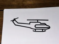 Helicopter Paperclip UH-1N Huey