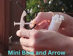 Miniature Bow and Arrow + Quiver, Target and other Accessories