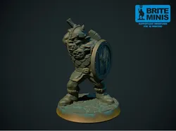 Orc with axe 28mm (supportless, FDM friendly)