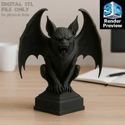 Other STL indir - Gargoyle Bat Demon Statue STL - MegaPrintSTL