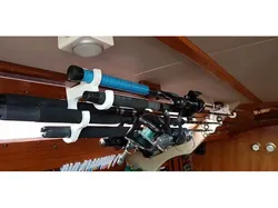 Sailboat fishing rod holder