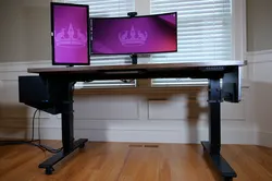 Standing Desk Cable Management includes laptop and desktop mount ( Flexispot )
