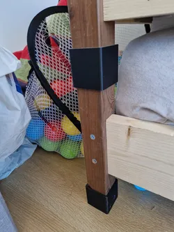 Bed legs connector for single beds that can stack onto eacother like UTÅKER ikea