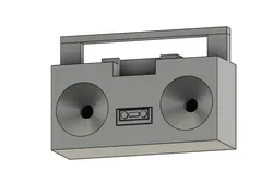 Phone amplifier/speaker with visible phone screen 80s boombox style