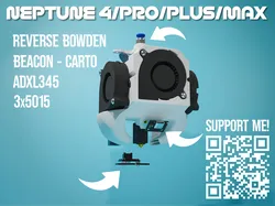 SF 3x5015 Neptune 4 fan mod shroud - Optimized, enhanced with beacon/cartographer support