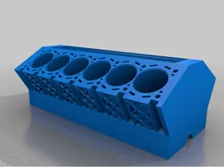 V12 Diesel Turbo Engine Model