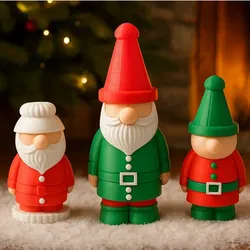 Creality Cloud | Christmas Gnome Trio – Holiday Figurine Set | ملفات الطابعة ثلاثية الأبعاد