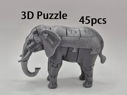 Elephant 3D Puzzle  (45 pieces)