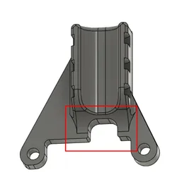 Ender 3 NG v1.2 toolhead cable mount with cable hole