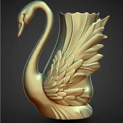 Home Decorations & Ornaments STL Download - swan flower vase decorationby celticverse