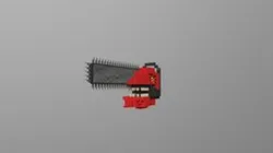 Low Poly Blockbench Chainsaw Head