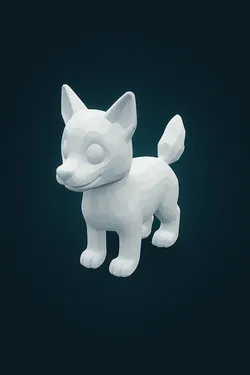 Low poly dog