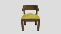 Wood and velvet chair