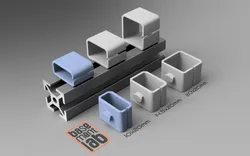 2020 T Slot Twist In Cable Clamp 10x20mm for  Aluminium Profile - Guida Cavi con aggancio rapido per profilo alluminio 2020
