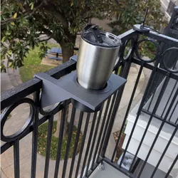 Balcony Rail Cup Holder – Easy Print, No Screws Required