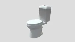 Bouquet White Dual Top Flush Toilet Suite