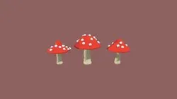 Cartoon Mushrooms (low-poly)