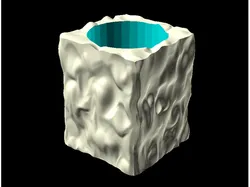 Cubic Vase with Amorphous Pattern