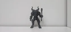 Mecha Demon with Battle Mace Holiday Figure
