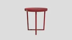 Red tubular stool