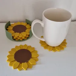 Sunflower coasters