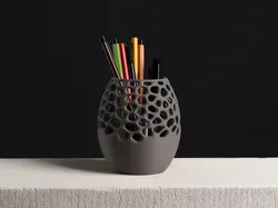 Voronoi Pencil Holder Cup, Office Desk Organizer