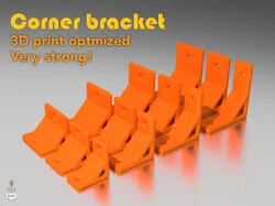 Corner bracket - 3D print optimized - Very strong