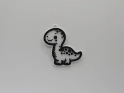 Cute Brontosaurus Keychain