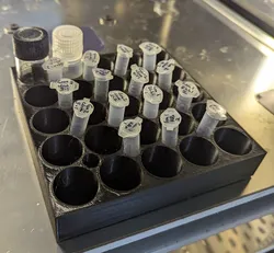 Vial and tube holder for incubator shaker