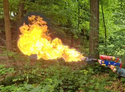 Wall mount for FYRL flamethrower
