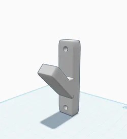 Wall mount hook thick