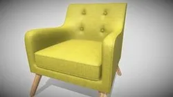 Wing-back chair 3D Model