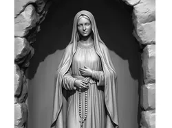 3D printer bestanden | 3MF | Virgen of Lourdes in Rock