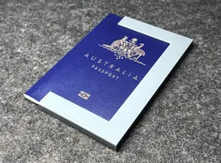 Australian Passport Shape Retainer / Sleeve