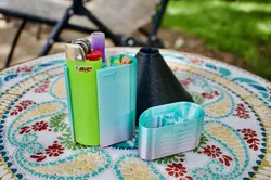 Dugout Kit for One-Hitter and Bic Lighter with Filling Funnel