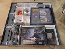 Dune Imperium Uprising Box Insert/Organizer w/ Bloodlines Expansion supports sleeved cards